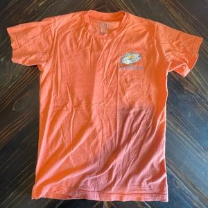 Youth orange shirt and palm print swim short bundle